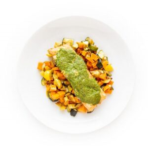 Salmon with Pistachio Sauce